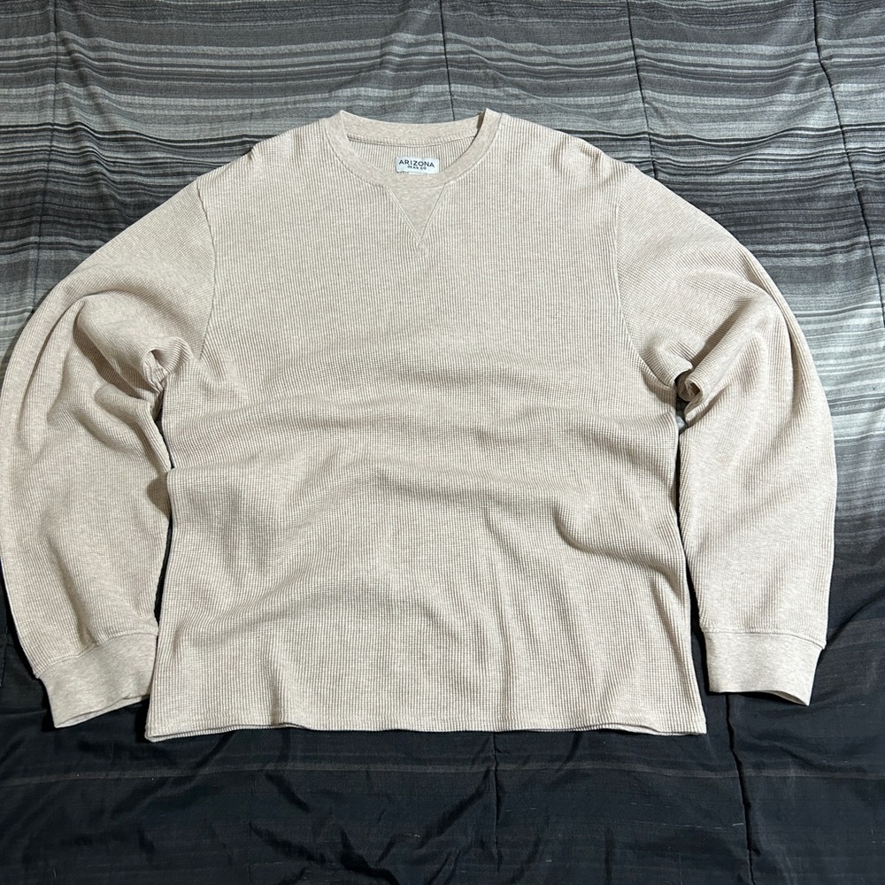Arizona Jean Company Beige Long Sleeve Shirt